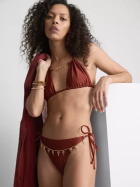 Lánc díszítésű, oldalt megkötős bikini alsó