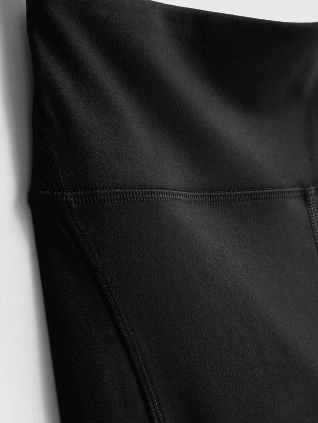 Magas derékú, sima, támasztó aktív capri leggings