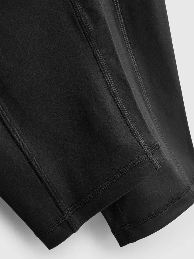 Magas derékú, sima, támasztó aktív capri leggings