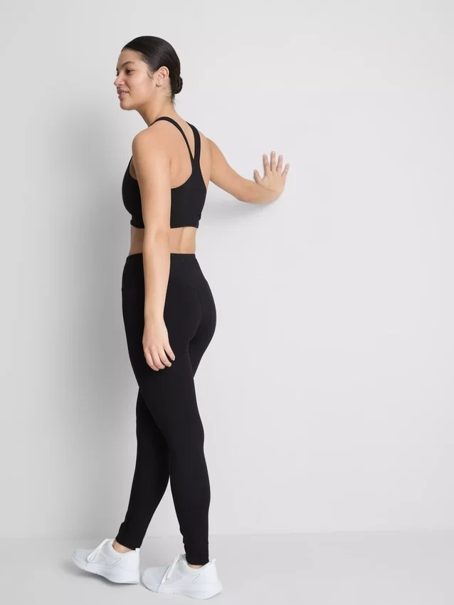 Magas derékú, sima, támasztó sportlegging