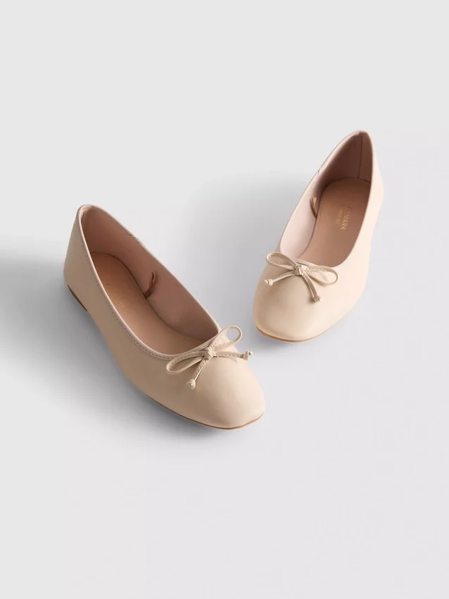 Műbőr balerina cipő