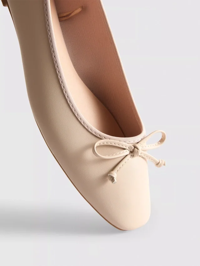 Műbőr balerina cipő
