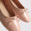 Műbőr balerina masnis lapos talpú cipő