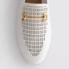 Műbőrből készült, lézerrel vágott, szájkosár mintás loafer