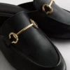 Műbőrből készült, szájkosár-motívumú papucs-loafer