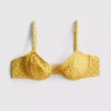 Melltartós, szív alakú nyakkivágású, pöttyös bikini felső