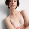 Menyasszonyi szatén csipkés babydoll bralette