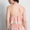 Menyasszonyi szatén csipkés babydoll bralette