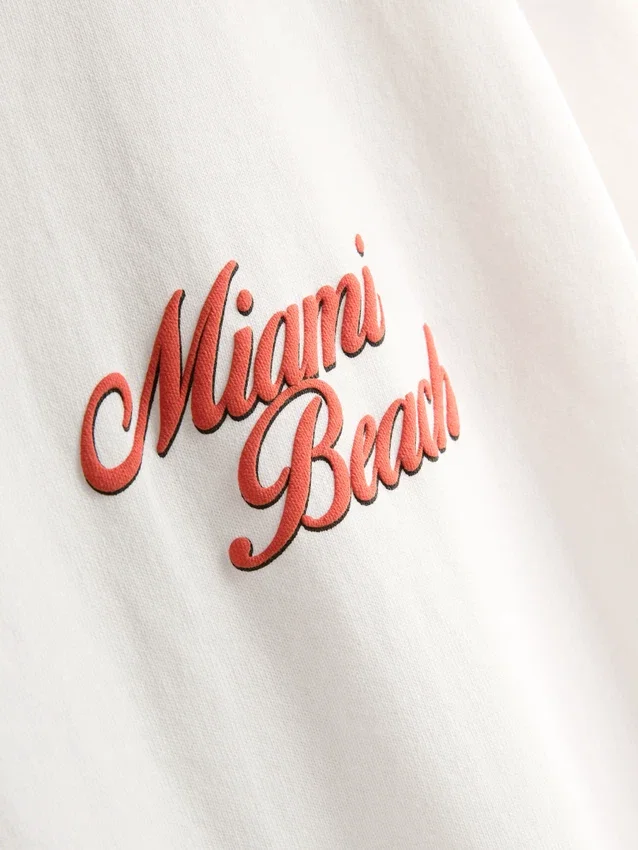 Miami Beach-es grafikás póló