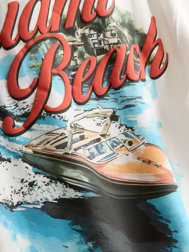 Miami Beach-es grafikás póló