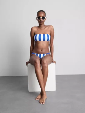 Mintás bandeau bikini felső