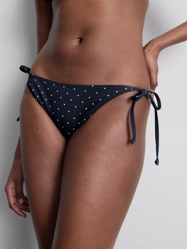 Mintás, oldalt kötős bikini alsó