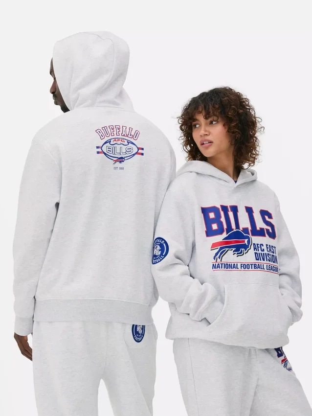 NFL Buffalo Bills nyomtatott kapucnis pulóver