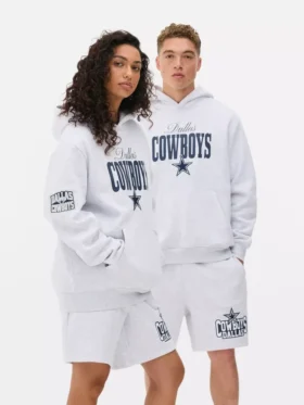 NFL Dallas Cowboys nyomtatott kapucnis pulóver