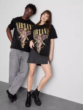 Nirvana angyalos grafikás póló