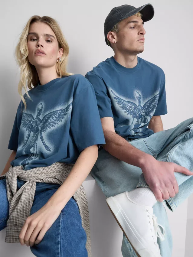 Nirvana angyalos grafikás póló