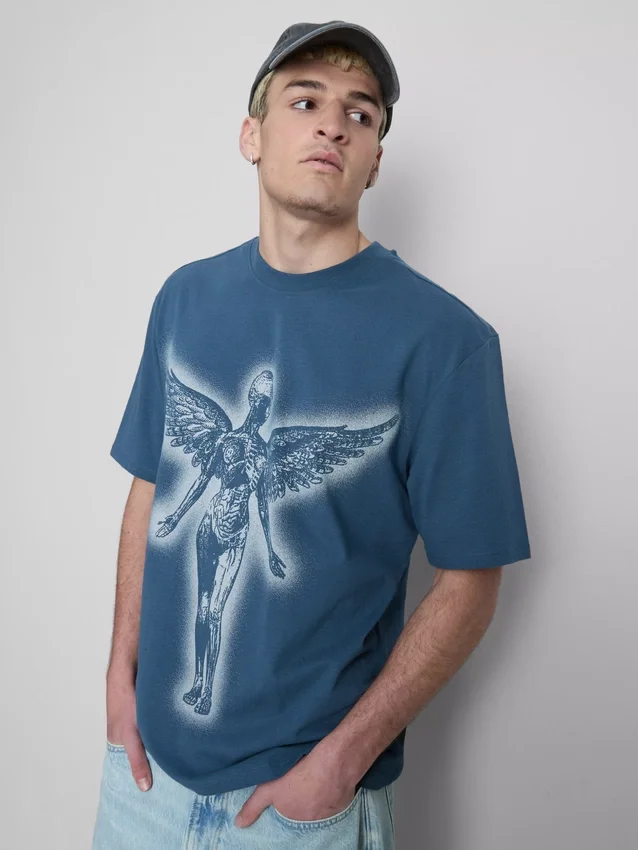 Nirvana angyalos grafikás póló