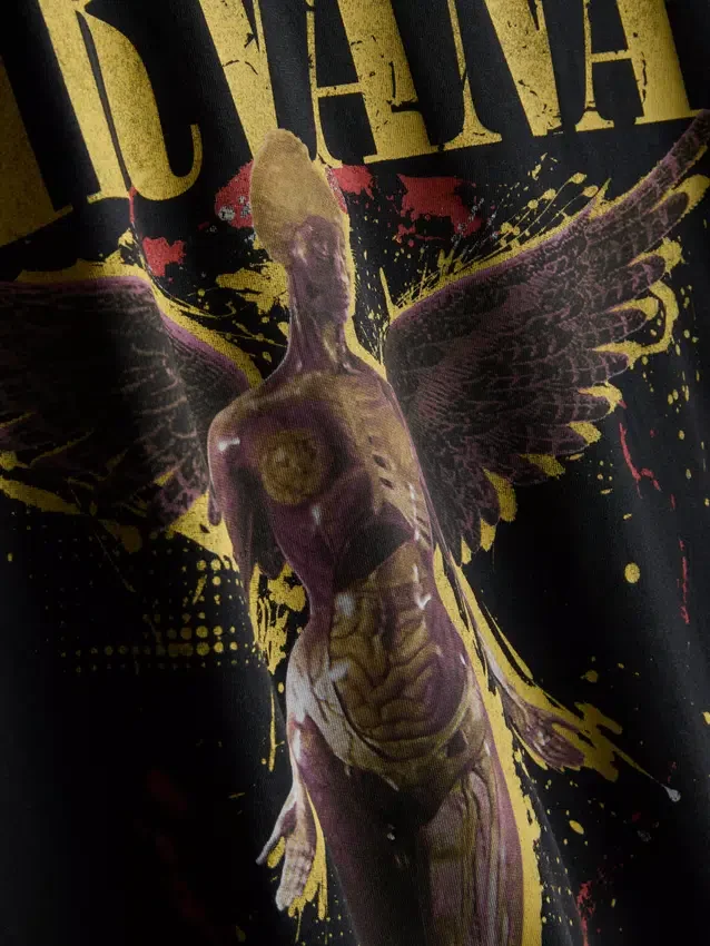 Nirvana angyalos grafikás póló