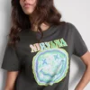 Nirvana mosott pamut bandás póló