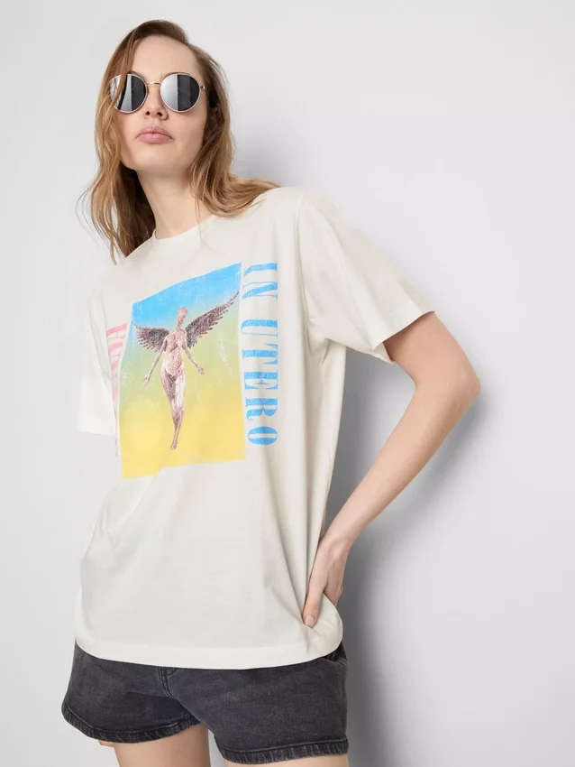 Nirvana pamut szivárványos turné póló