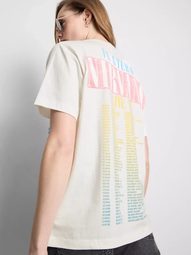 Nirvana pamut szivárványos turné póló