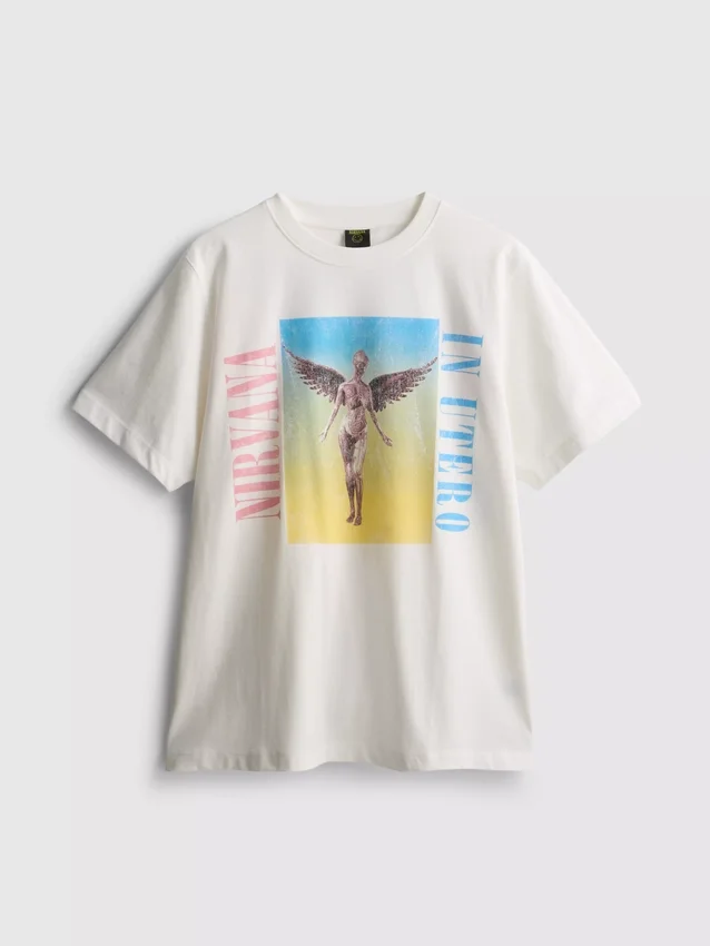 Nirvana pamut szivárványos turné póló