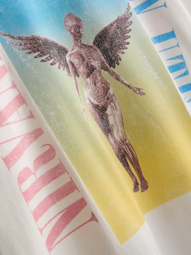 Nirvana pamut szivárványos turné póló