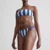 Nyomtatott függöny mintás bikini alsó
