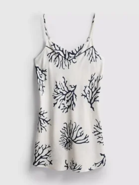Nyomtatott korallszínű mini chemise