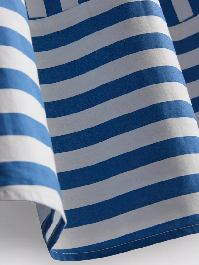 Pamut, A-vonalú, csíkos maxi szoknya