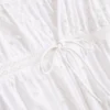 Pamut broderie nyakkendős felső