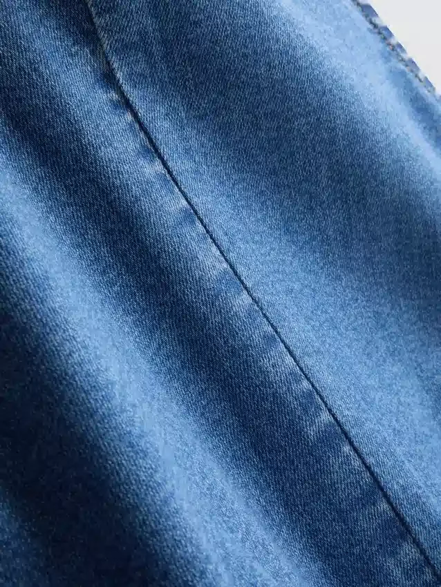 Pamut denim A-vonalú miniruha