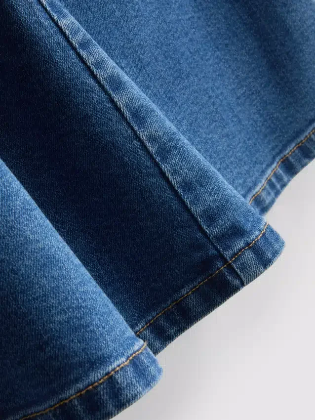 Pamut denim A-vonalú miniruha