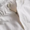Pamut-denim A-vonalú rövidnadrág