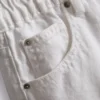 Pamut-denim A-vonalú rövidnadrág
