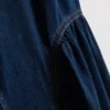 Pamut denim, alacsony derékvonalú midi ruha