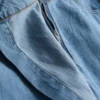 Pamut denim aszimmetrikus, átlapolt szoknya-nadrág