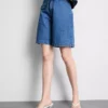 Pamut denim bermuda nadrág