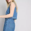 Pamut denim bermuda nadrág