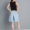 Pamut denim bermuda nadrág