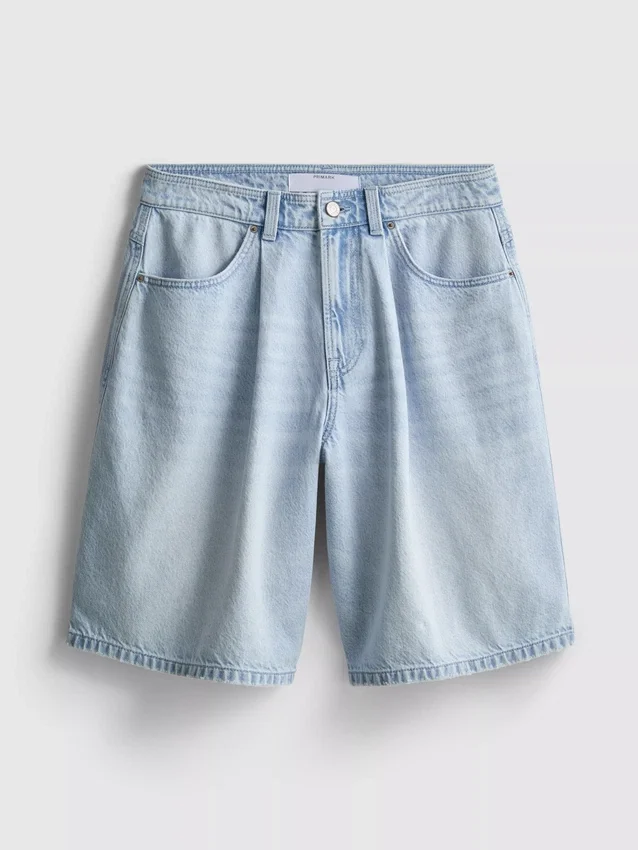 Pamut denim bermuda nadrág