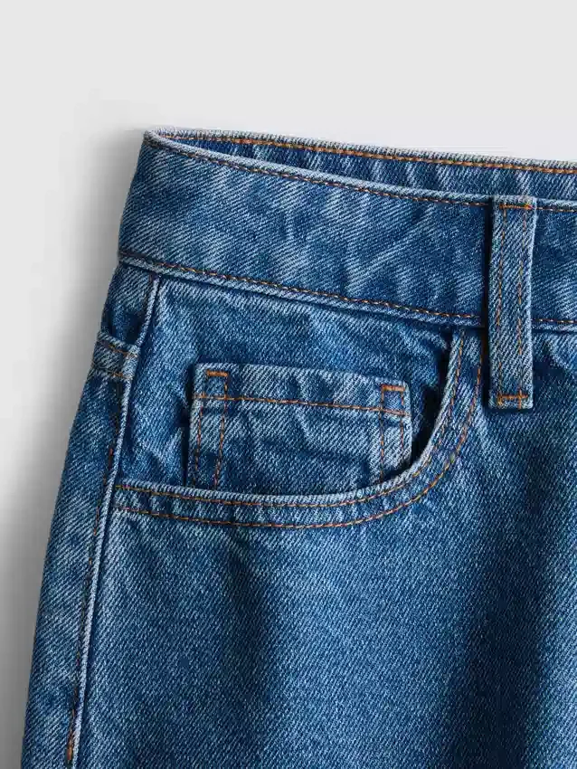 Pamut denim bermuda nadrág