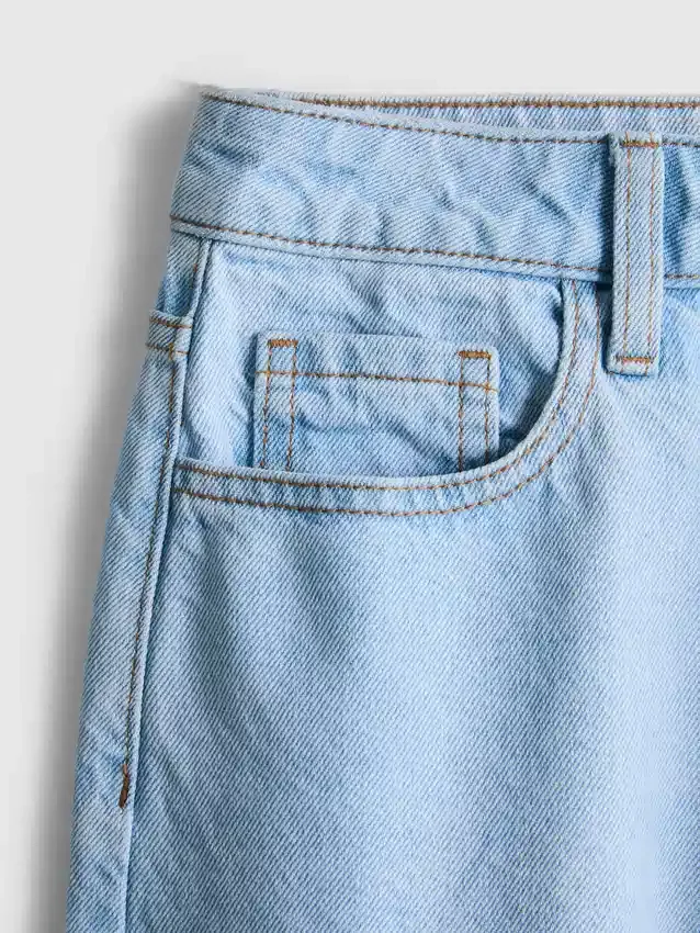 Pamut denim bermuda nadrág