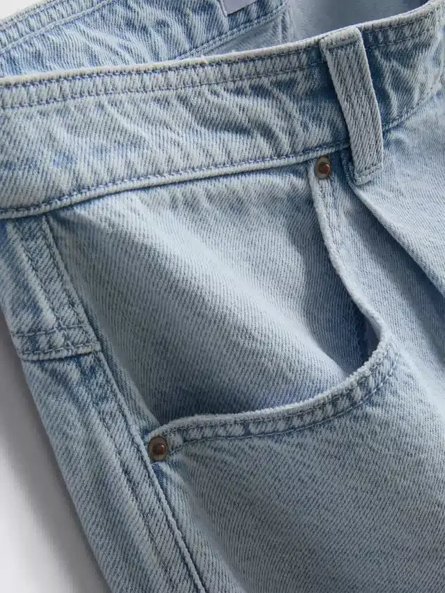 Pamut denim bermuda nadrág