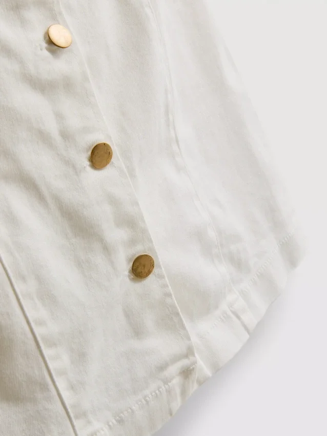 Pamut denim gombos mini ruha