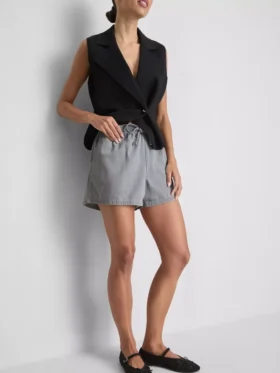 Pamut denim jogger rövidnadrág