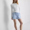 Pamut denim jogger rövidnadrág
