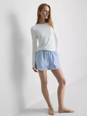 Pamut denim jogger rövidnadrág