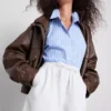 Pamut denim jogger rövidnadrág