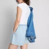Pamut denim jogger rövidnadrág